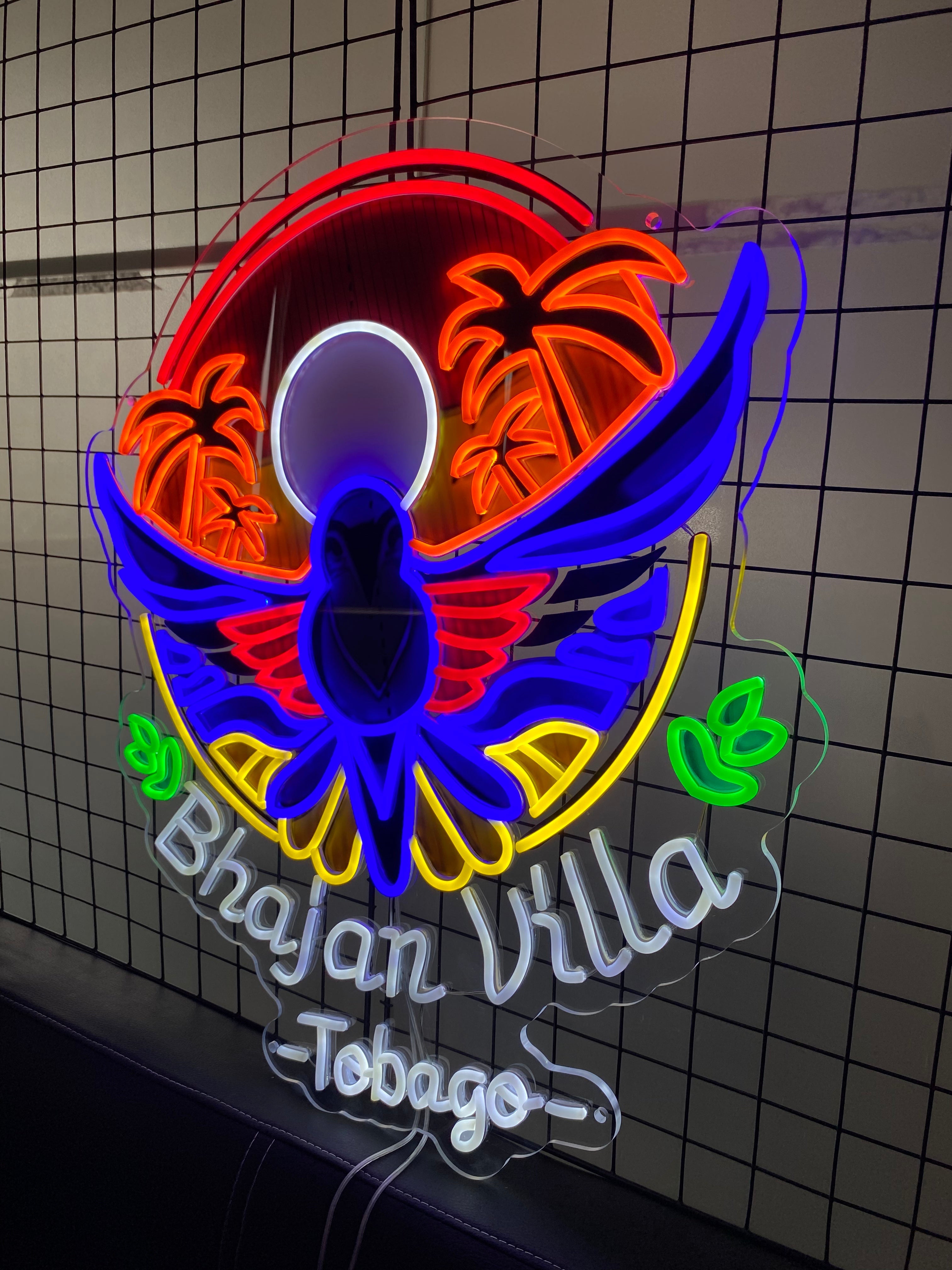 Vibrant Multicolor LED Neon Sign,Tropical Design Neon Light, Ideal for beachfront resorts, island cafes, or vacation rentals