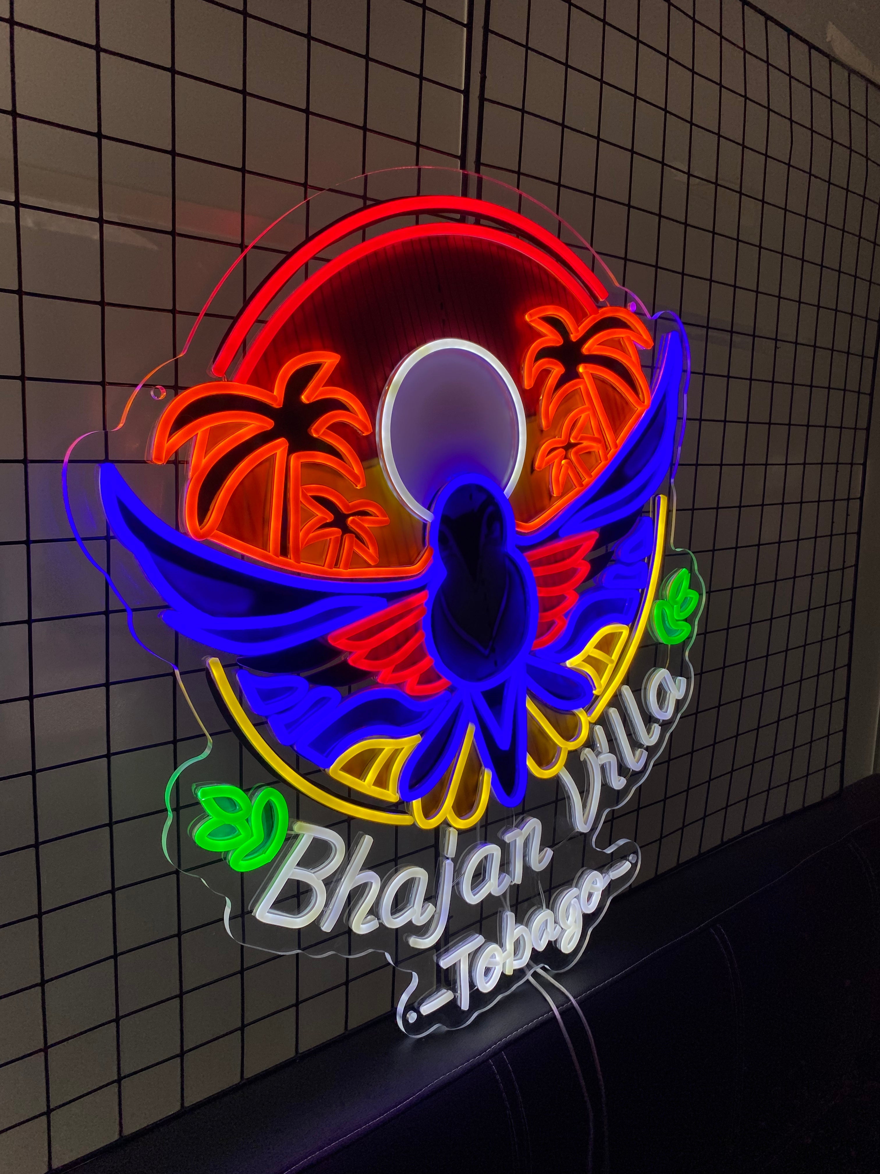 Vibrant Multicolor LED Neon Sign,Tropical Design Neon Light, Ideal for beachfront resorts, island cafes, or vacation rentals