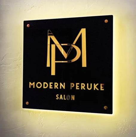 Custom LED Acrylic Metal Sign Business Logo Salon Sign Backlit Company Signage Hair Studio Beauty Nails Acrylic Signs Neon Light