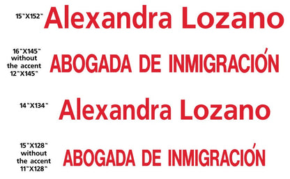 Balance Payment for 'Alexandra' Signs