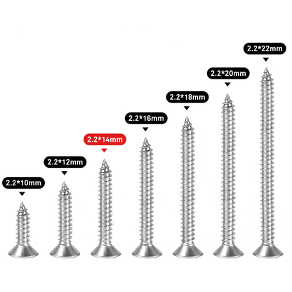 3D Sign  304 Stainless Steel Countersunk Head Screws