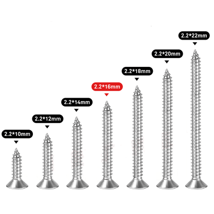 3D Sign  304 Stainless Steel Countersunk Head Screws