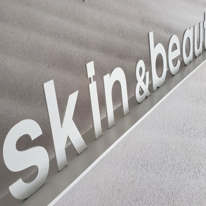 Desk Top Sign Free Standing Table Sign Metal Solid Cut Advertising Letter Signs for Indoor