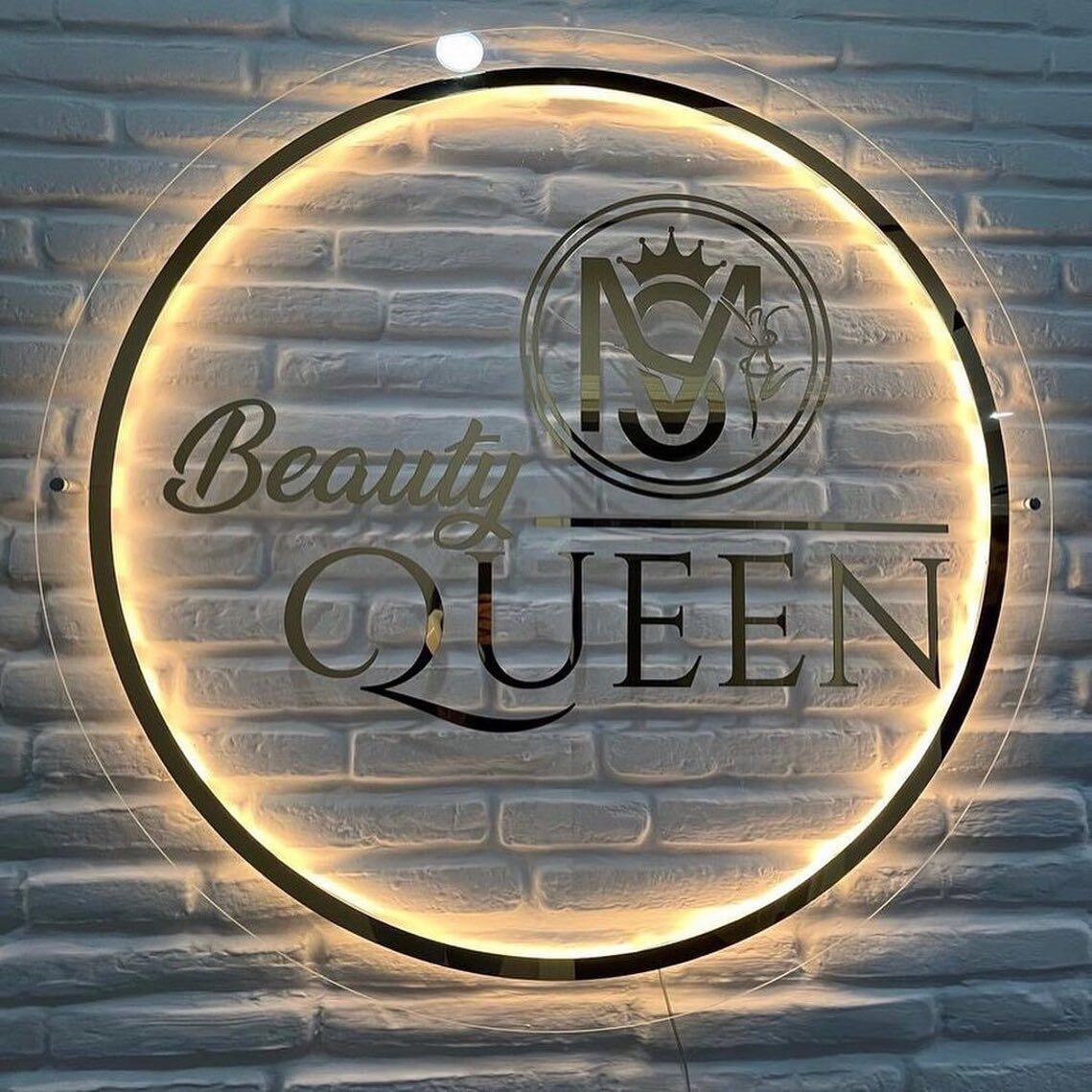 Acrylic Backlit Sign, Back Lit LED Acrylic Sign for Beauty Salon, Hair Studio, Nail Salon