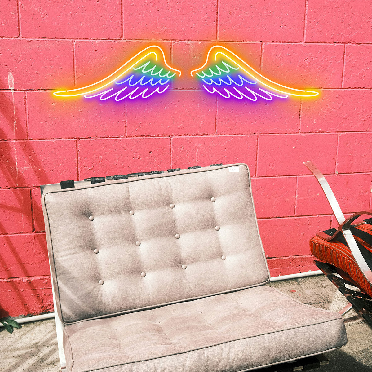 Rainbow Wings Neon Light Custom, Angel Wall Decor LED, Colorful Room Decoration, Gift for Her, Fantasy Home Decor