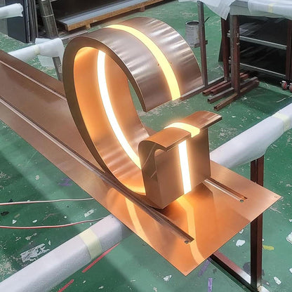 Exterior Acrylic Channel Led Letters Side Illuminated Commercial LED Sign Lights for Coffee Shop Hotel