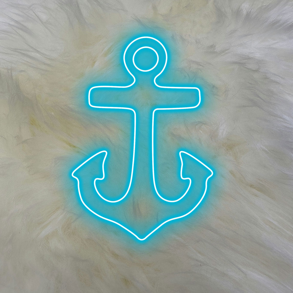 Anchor Neon Light Custom, Ocean Style LED Sign, Nautical Room Decor, Unique Gift for Friend, Soft Blue Home Decor