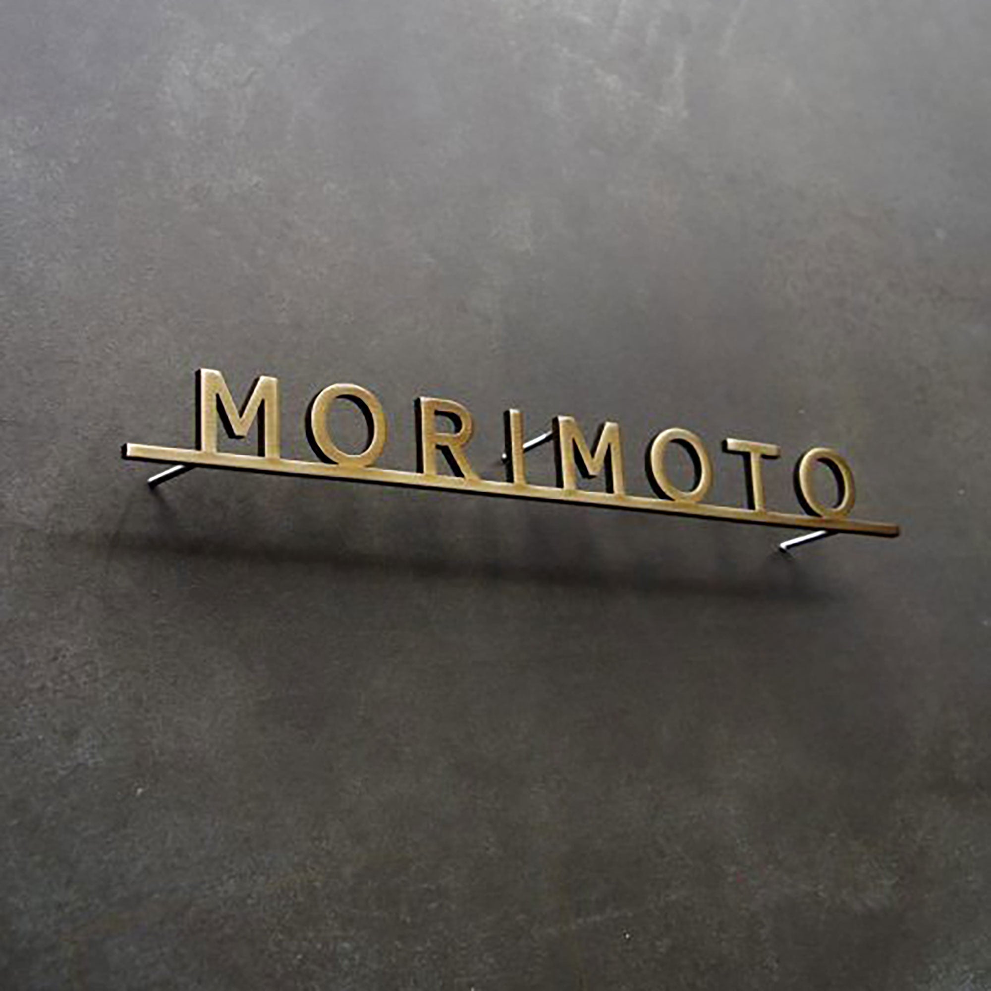 Gold finish durable stud mounted signs company name stainless steel solid cut letters sign