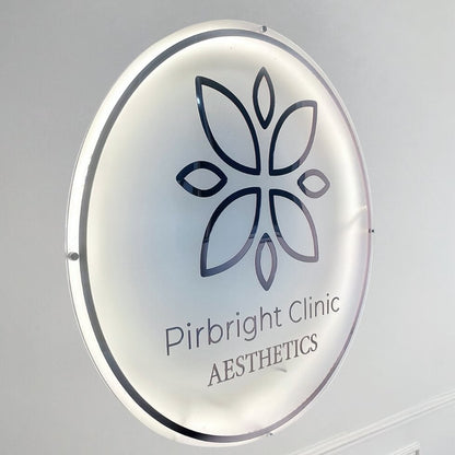 Custom LED Backlit Acrylic Sign - Business Logo Design for Salons, Shops & Business Branding