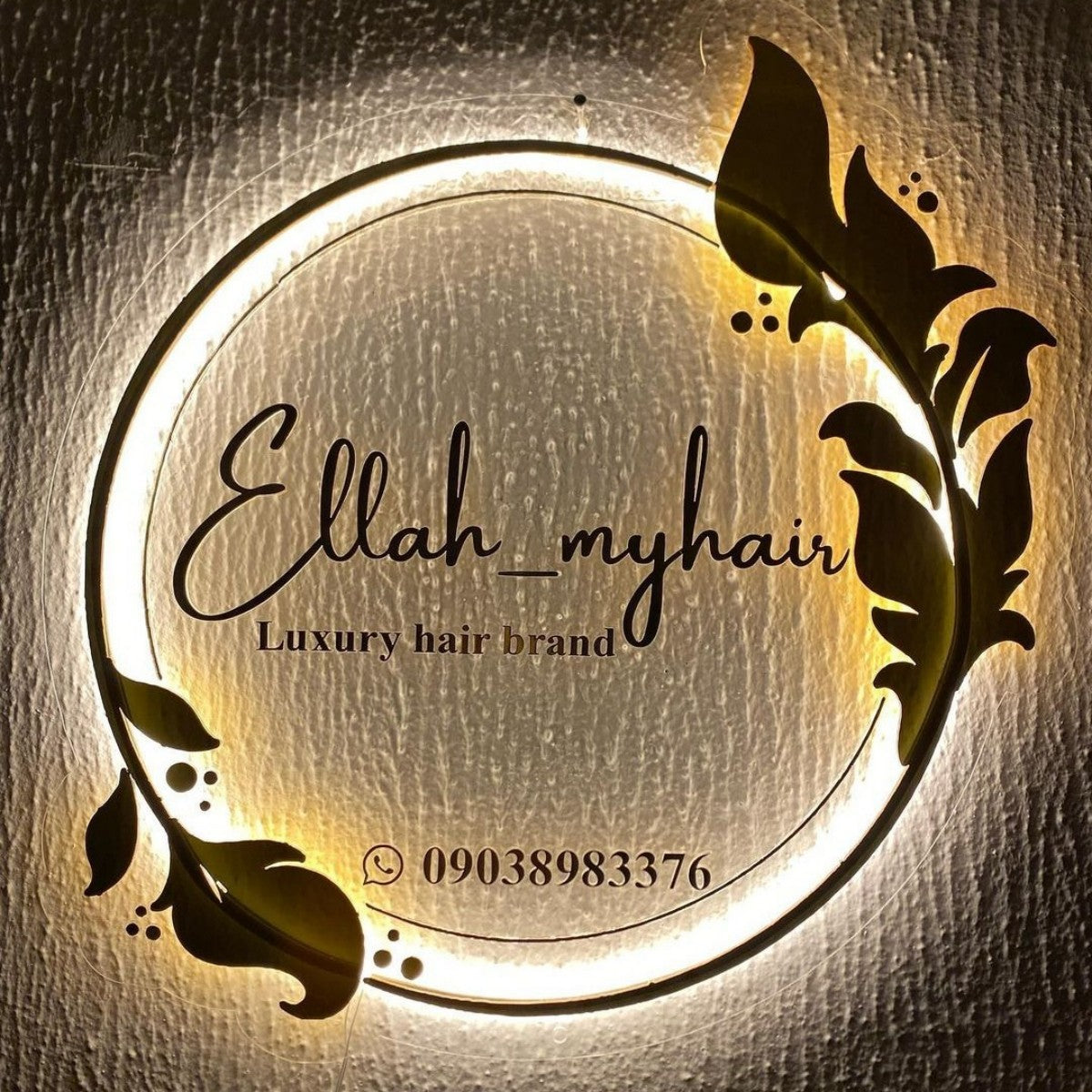 Custom Backlit Sign for Business Logo – LED Acrylic Light Up Wall Sign for Storefront, Office, Salon, Café, Indoor Decoration, Personalized Illuminated Signboard