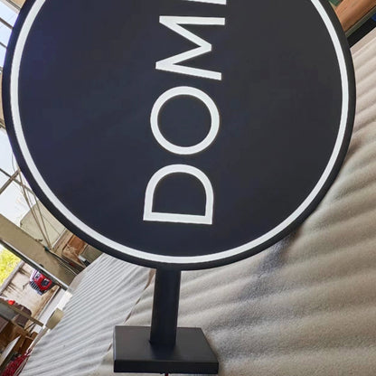 Customized Wall Blade Sign Stainless Steel Led Lightbox Sign Dual-lit Shop Front Acrylic Sign