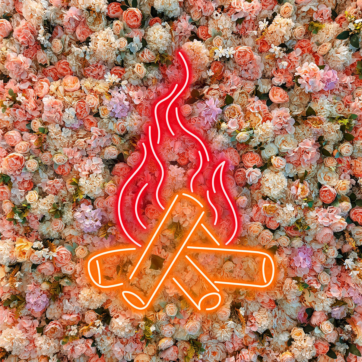 Warm Campfire Neon Sign, Perfect for Outdoor - themed Rooms, Cabins or Spaces Evoking a Cozy Atmosphere, Thoughtful Gift for Camping Enthusiasts and Nature Lovers