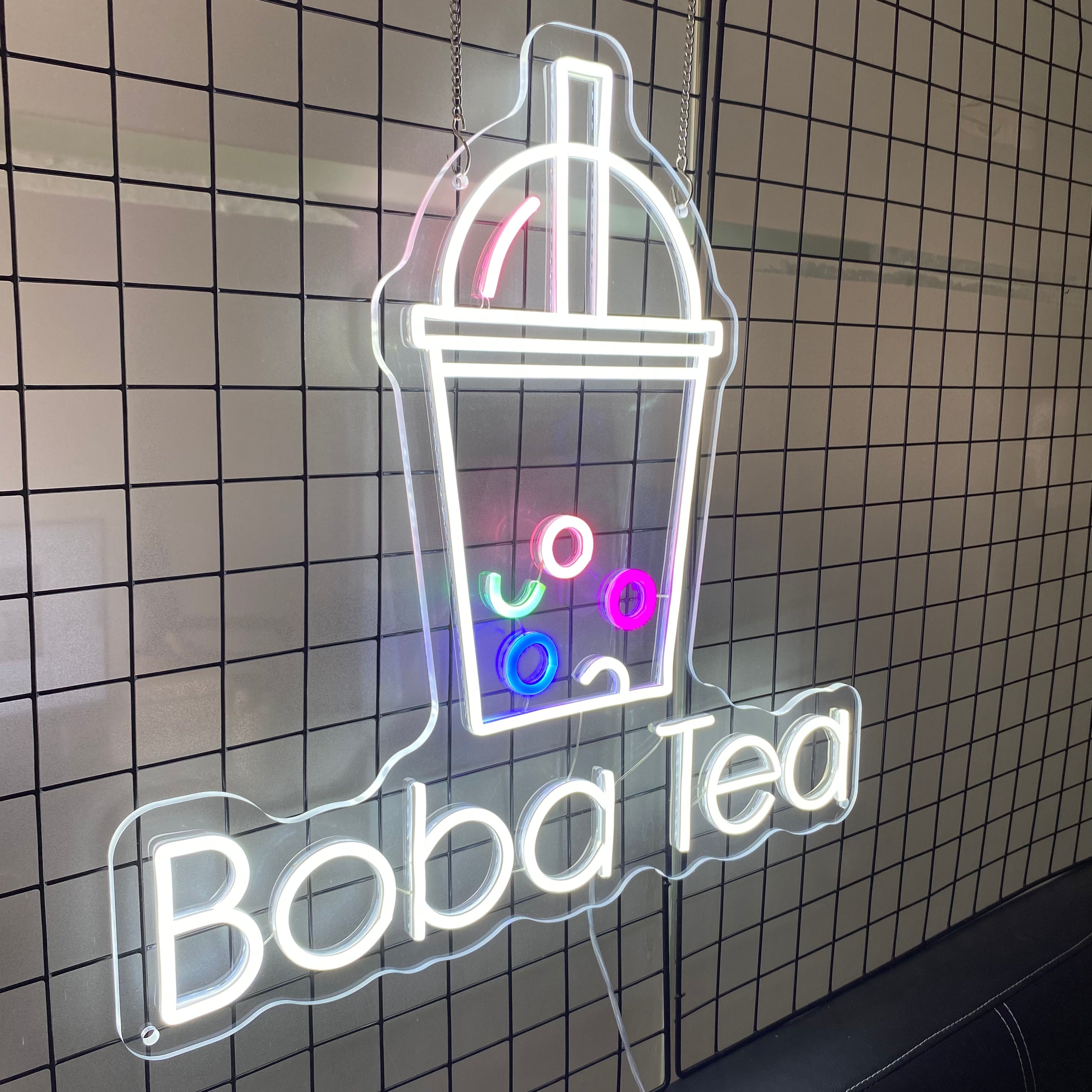 Bubble Tea Inspired Neon Sign for Cafes and Tea Shops A Favorite Choice for Boba Lovers Trend Seekers and Teen Crowds