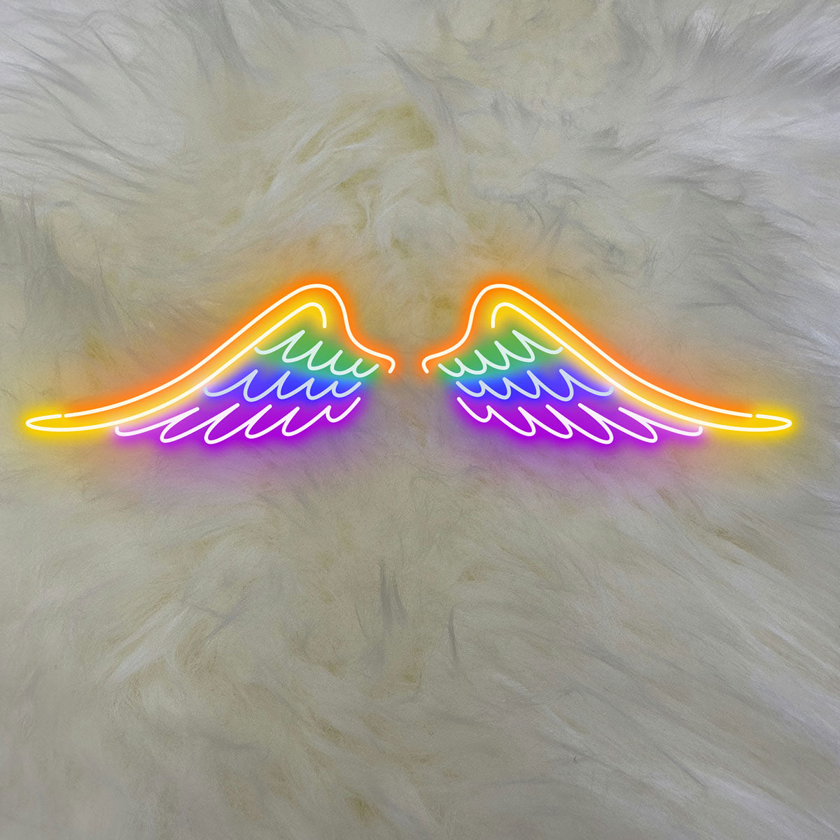 Rainbow Wings Neon Light Custom, Angel Wall Decor LED, Colorful Room Decoration, Gift for Her, Fantasy Home Decor