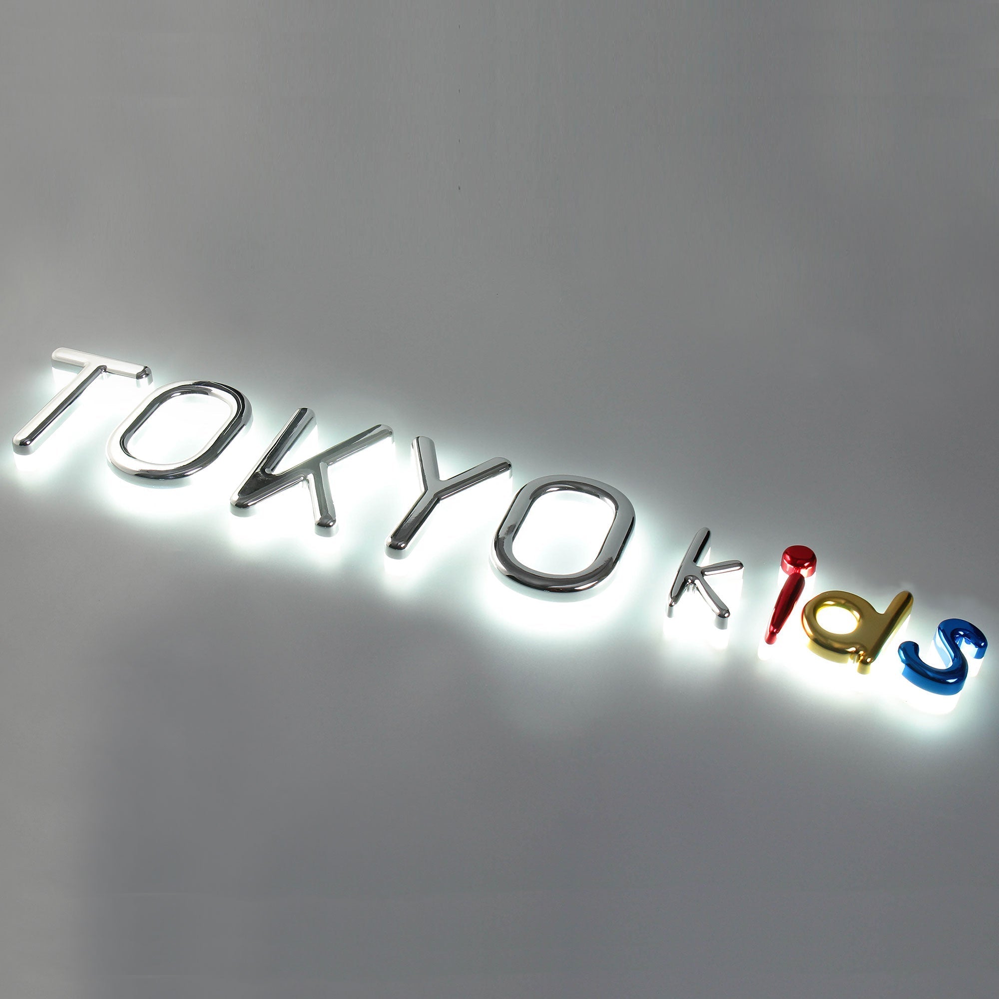 Illuminated alphabet outdoor shop front signs backlit letters vacuum coated led acrylic sign
