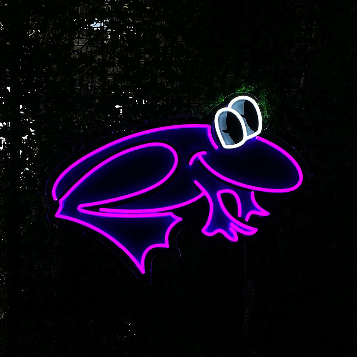 Adorable UV - printed Purple Frog LED Neon Light, Great for Home & Party Wall Decoration, Sweet Gift for Nature Enthusiasts