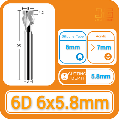 6/8/12mm Milling Cutter 6mm 10mm Shank Avaliable CNC Carving Bit Neon Sign Led Acrylic Slotting Knife
