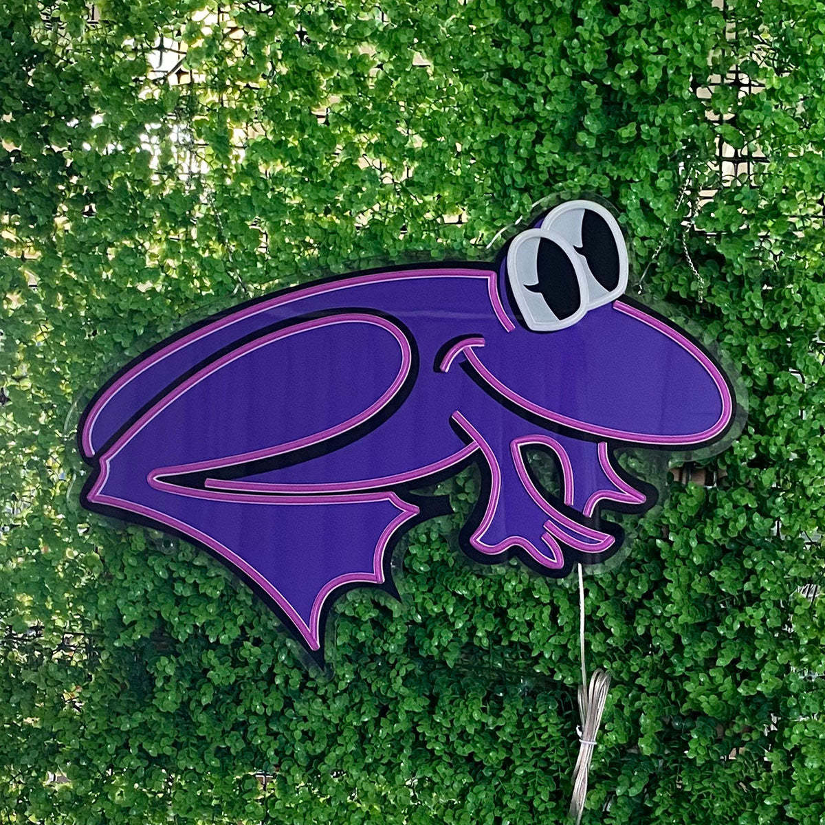 Adorable UV - printed Purple Frog LED Neon Light, Great for Home & Party Wall Decoration, Sweet Gift for Nature Enthusiasts