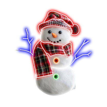 Cute Snowman Neon signs | LED Lights with Hat & Scarf | Perfect for Holiday Decorations & Gifts