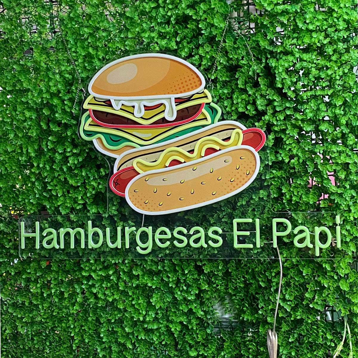 UV - printed Customized Hamburger and Hot Dog Neon Light, Suitable for Fast - food Restaurants and Food Markets, Perfect Gift for Fast - food Lovers