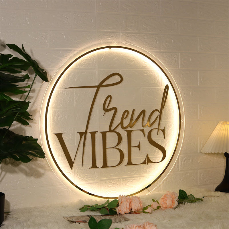 LED Backlit Business Sign – Custom Light Up Acrylic Wall Sign for Shop, Office, Café, Bar, Storefront Branding, Company Name Display