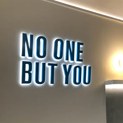 Custom Backlit Channel Letters - 3D LED Illuminated Signs for Business Storefront & Indoor Wall Decor