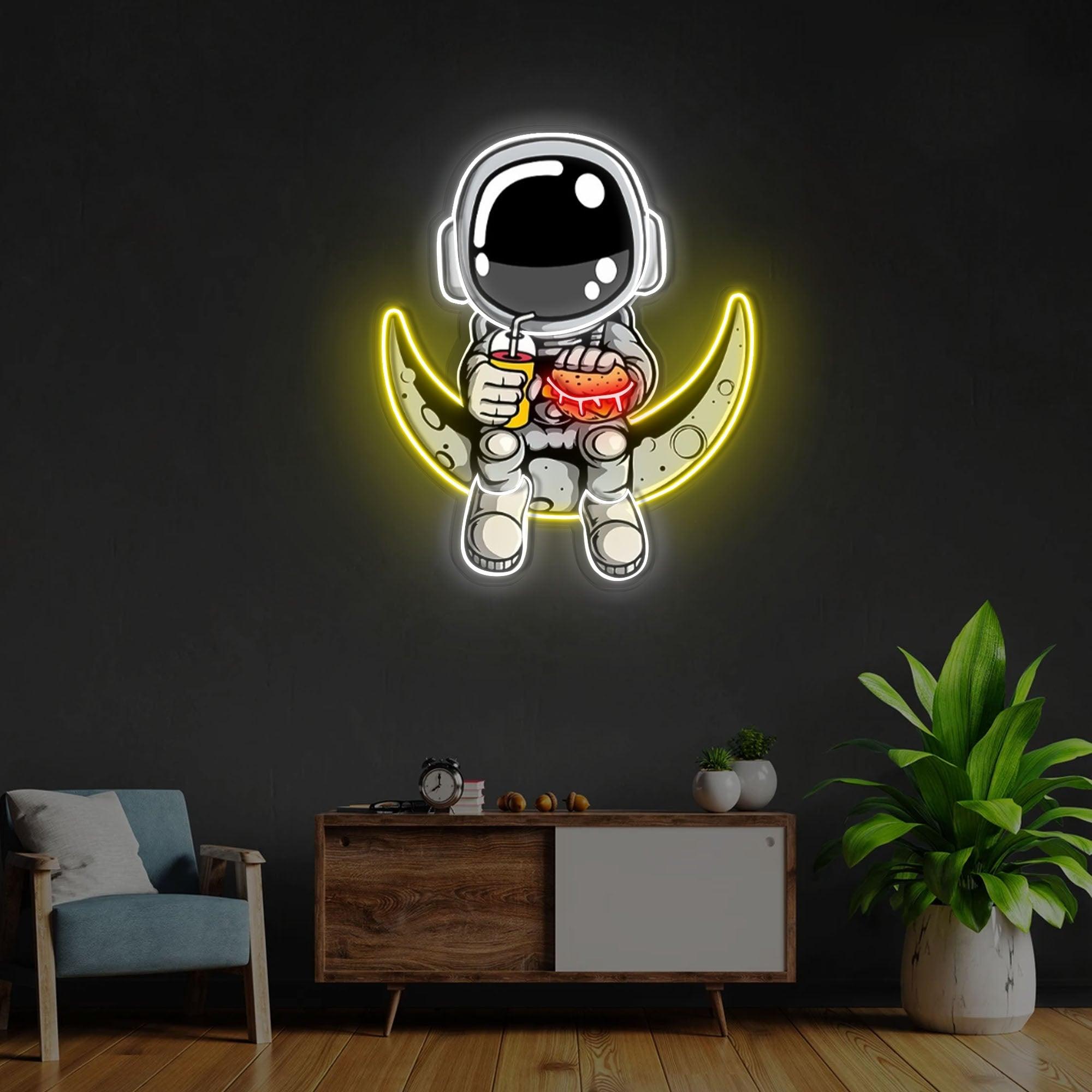 "Astronaut Hamburger" Neon signs Acrylic Artwork