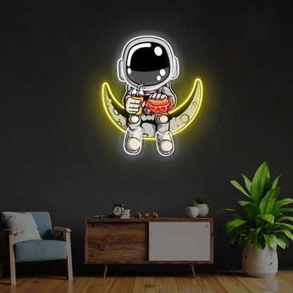 "Astronaut Hamburger" Neon signs Acrylic Artwork