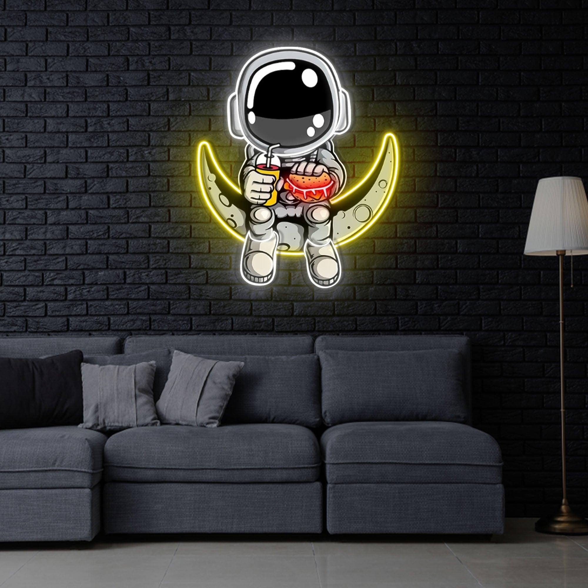 "Astronaut Hamburger" Neon signs Acrylic Artwork