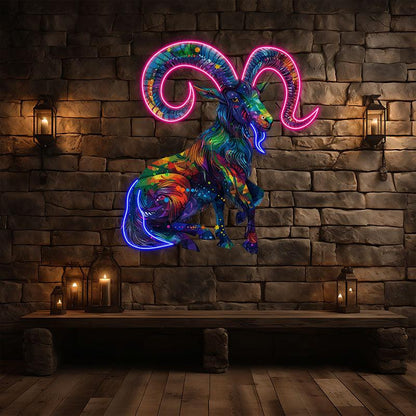 Capricorn Neon Light – Elegant LED Zodiac Sign Decor for Home