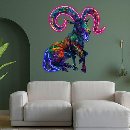 Capricorn Neon Light – Elegant LED Zodiac Sign Decor for Home