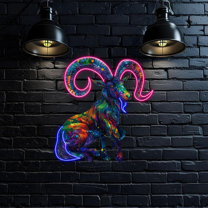 Capricorn Neon Light – Elegant LED Zodiac Sign Decor for Home