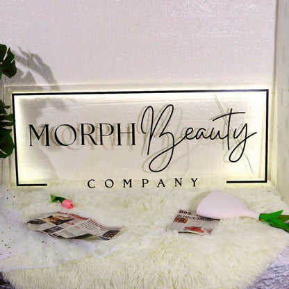 LED Backlit Name Sign – Personalized Acrylic Lighted Wall Sign for Home Decor, Wedding, Bar, Restaurant, Custom Logo Sign for Indoor Display and Branding