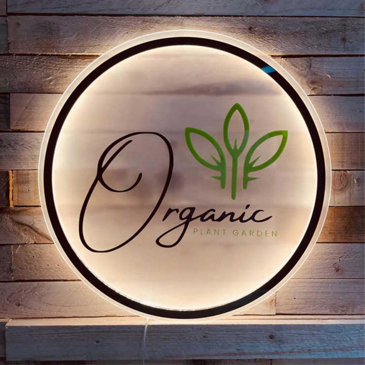 Custom Backlit Sign for Business Logo – LED Acrylic Light Up Wall Sign for Storefront, Office, Salon, Café, Indoor Decoration, Personalized Illuminated Signboard