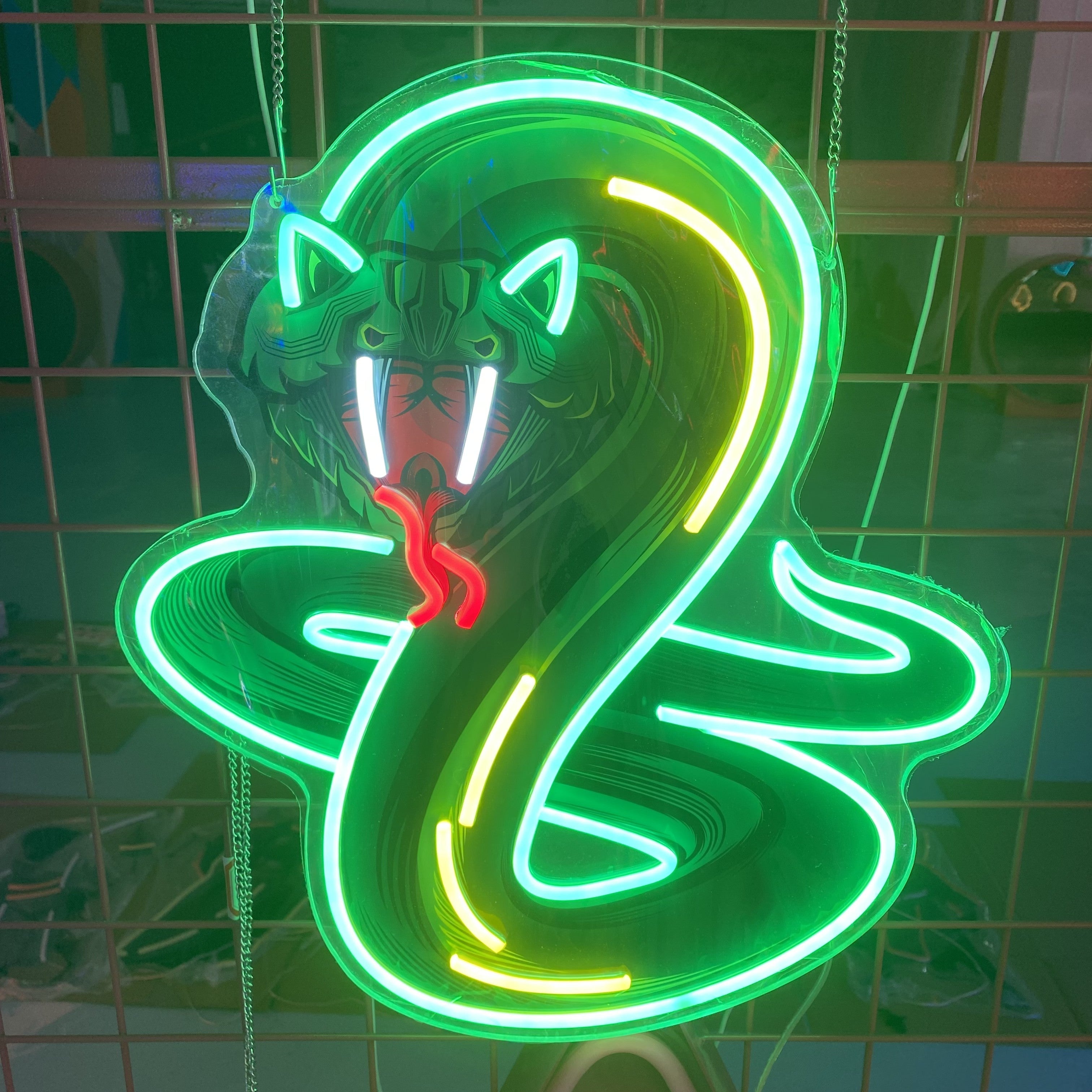 Anime Snake Neon Sign | Mystical Serpent LED Light for Man Cave Decor | Cool Aesthetic Wall Art
