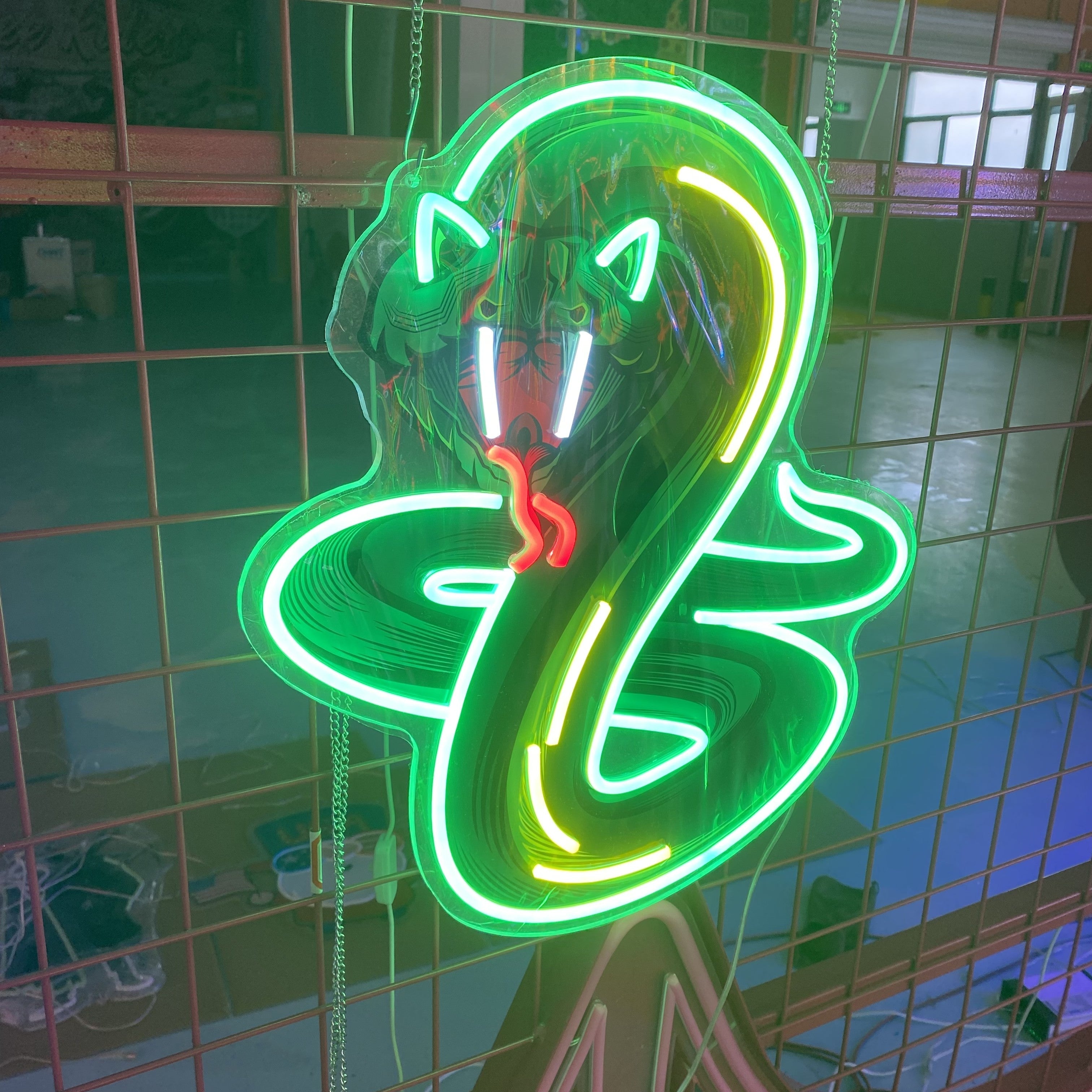Anime Snake Neon Sign | Mystical Serpent LED Light for Man Cave Decor | Cool Aesthetic Wall Art