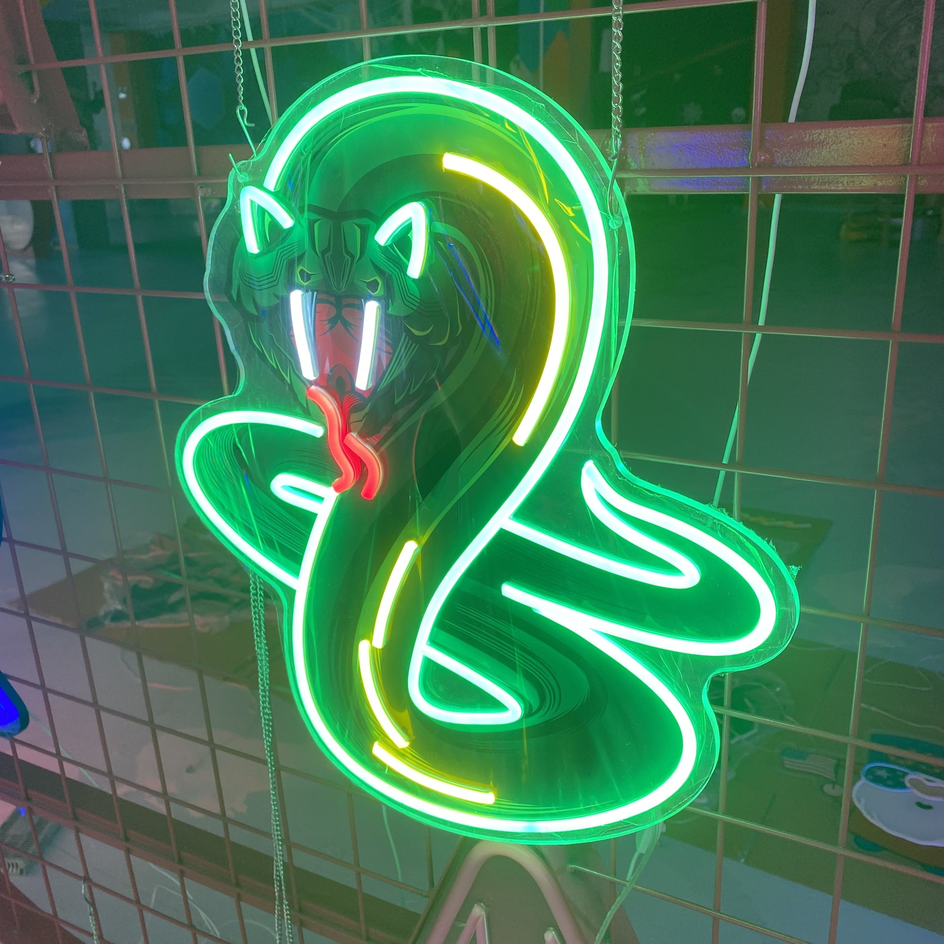 Anime Snake Neon Sign | Mystical Serpent LED Light for Man Cave Decor | Cool Aesthetic Wall Art