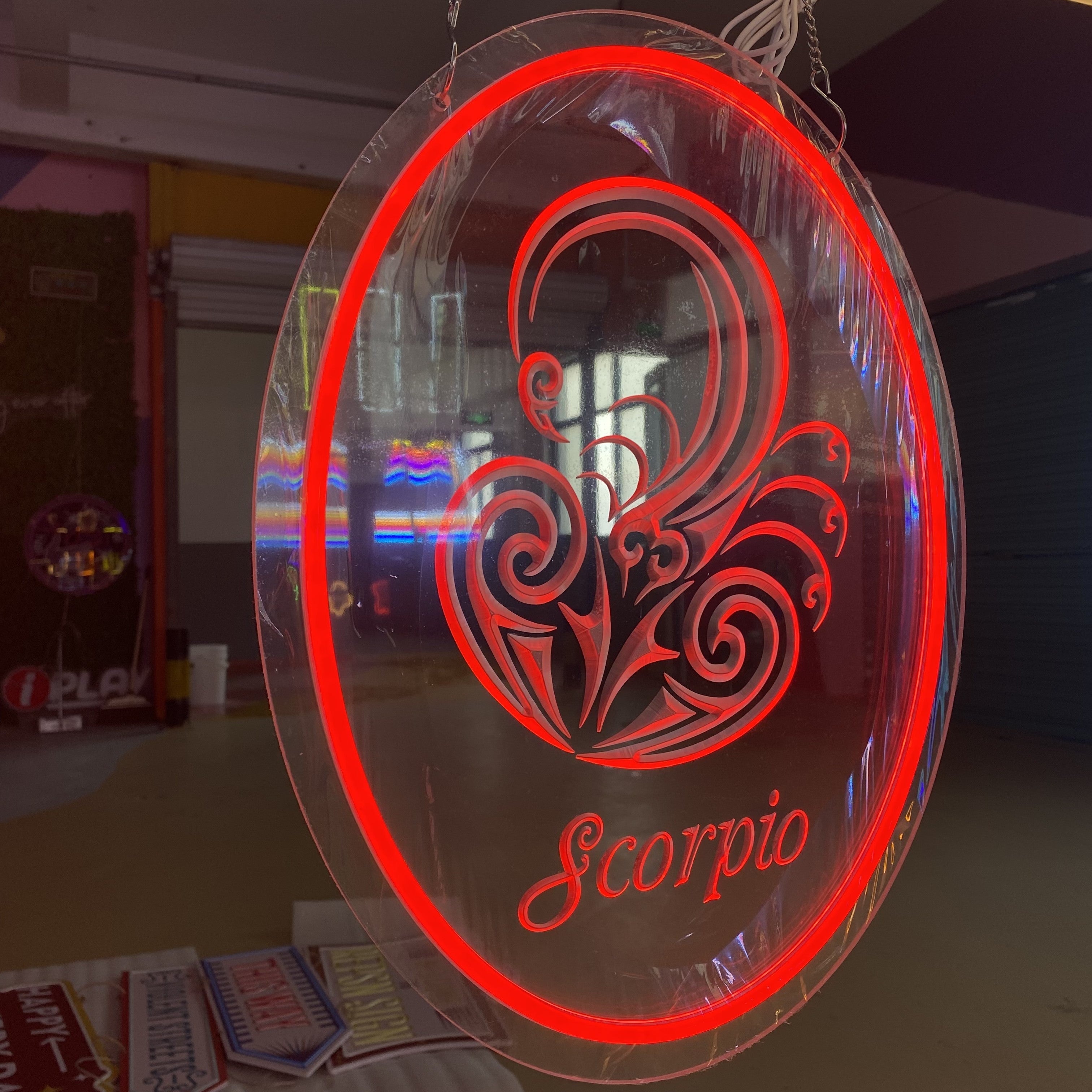 Scorpio 3D Engraved Neon Sign – Zodiac LED Sign for Astrology Lovers, Unique Home Décor & Gift Idea