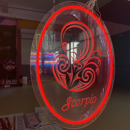 Scorpio 3D Engraved Neon Sign – Zodiac LED Sign for Astrology Lovers, Unique Home Décor & Gift Idea