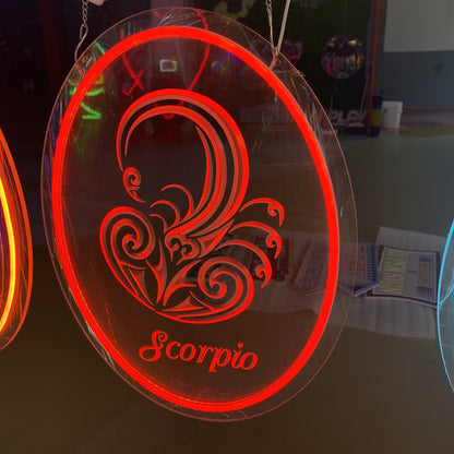 Scorpio 3D Engraved Neon Sign – Zodiac LED Sign for Astrology Lovers, Unique Home Décor & Gift Idea