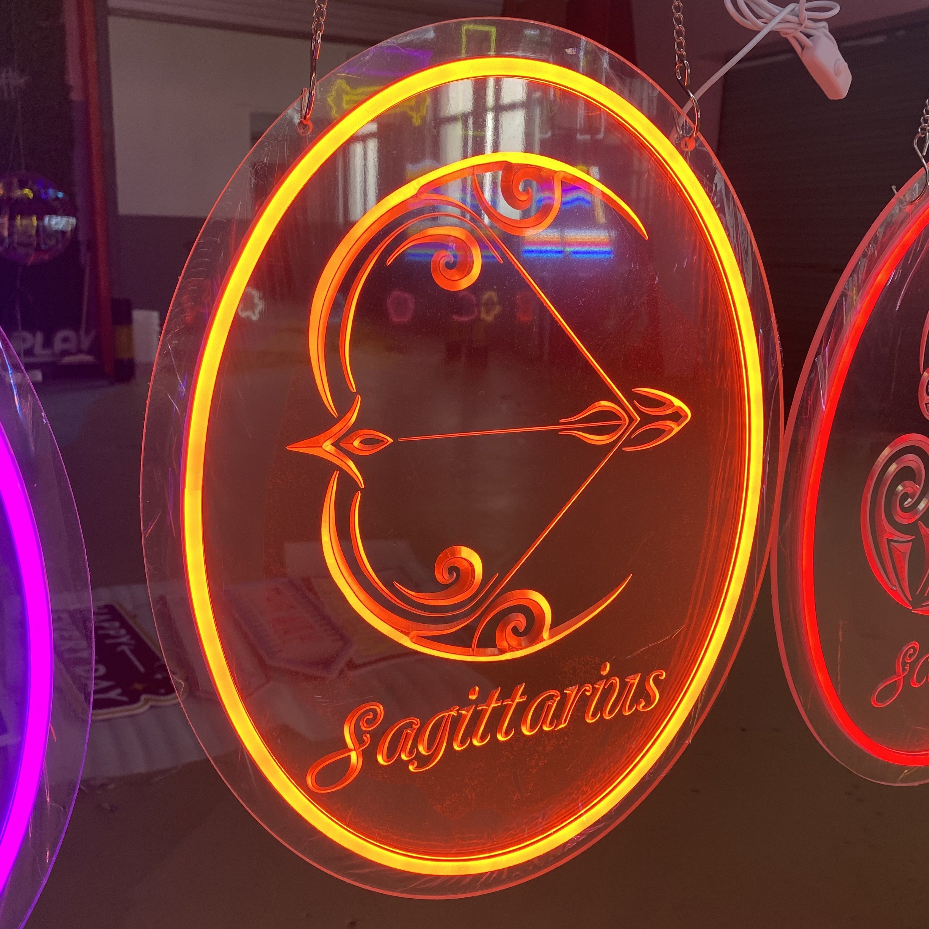Sagittarius 3D Engraved Neon Sign – Zodiac LED Sign for Astrology Lovers, Unique Home Décor & Gift Idea