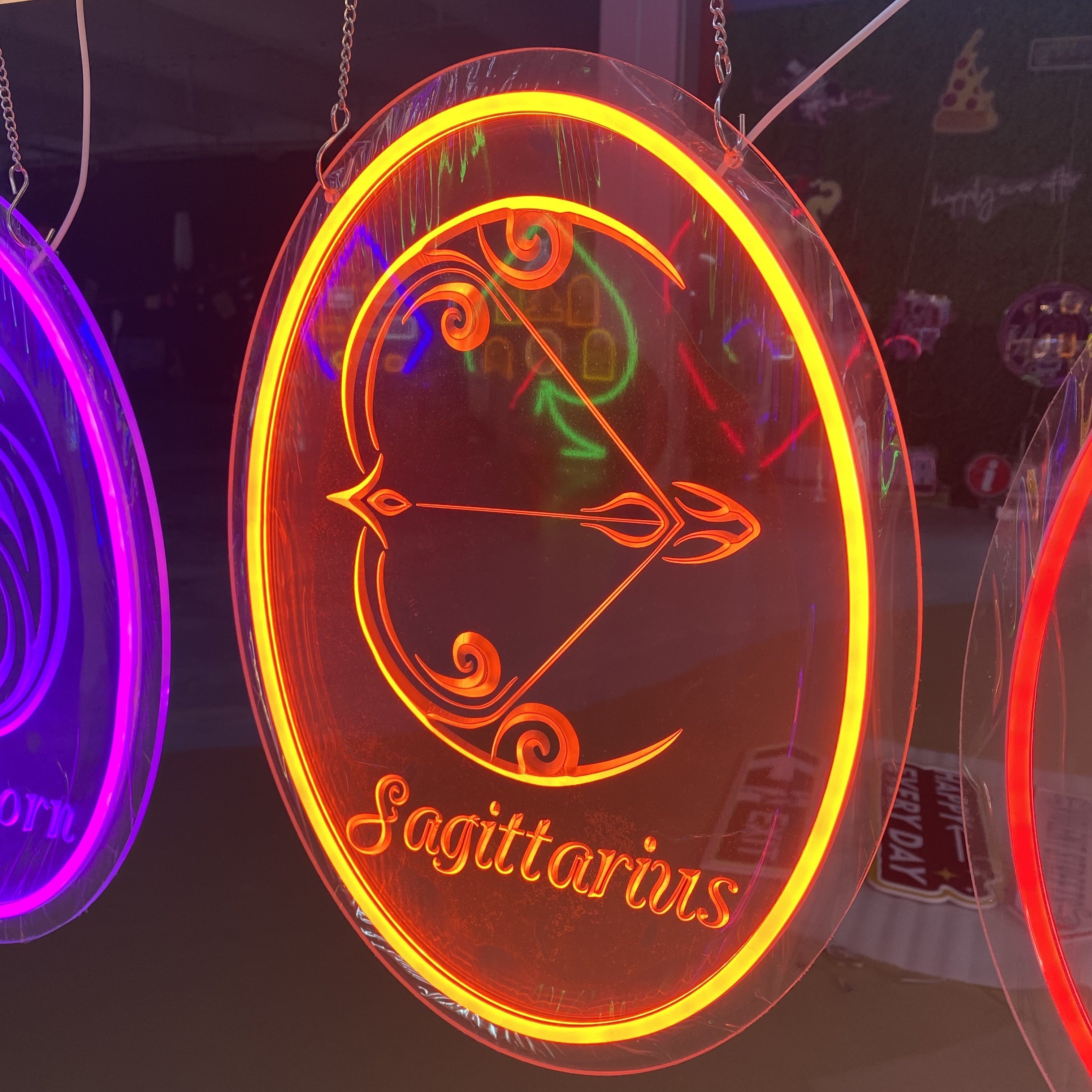 Sagittarius 3D Engraved Neon Sign – Zodiac LED Sign for Astrology Lovers, Unique Home Décor & Gift Idea