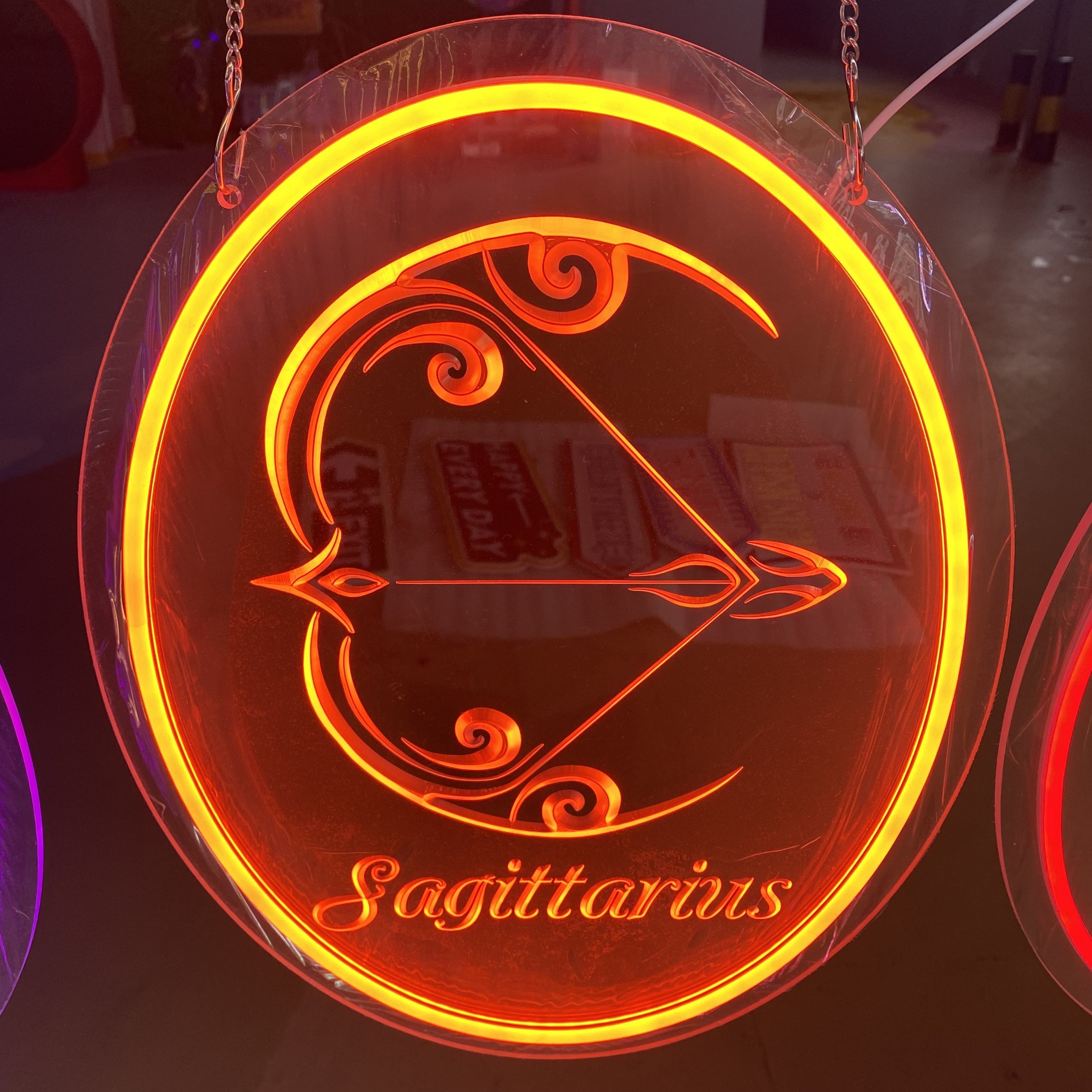 Sagittarius 3D Engraved Neon Sign – Zodiac LED Sign for Astrology Lovers, Unique Home Décor & Gift Idea