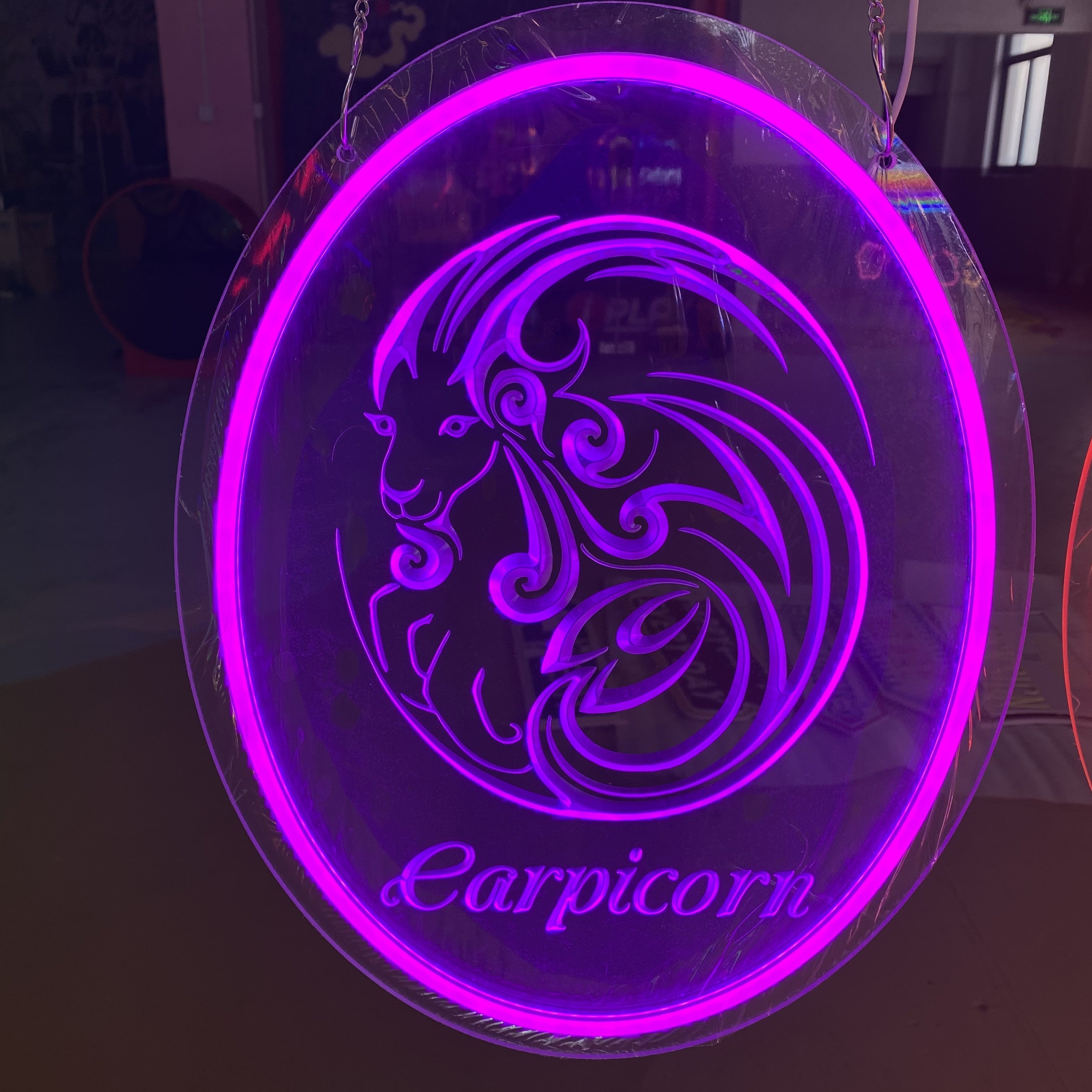 Capricorn 3D Engraved Neon Light – Zodiac LED Sign for Astrology Lovers, Unique Home Décor & Gift Idea