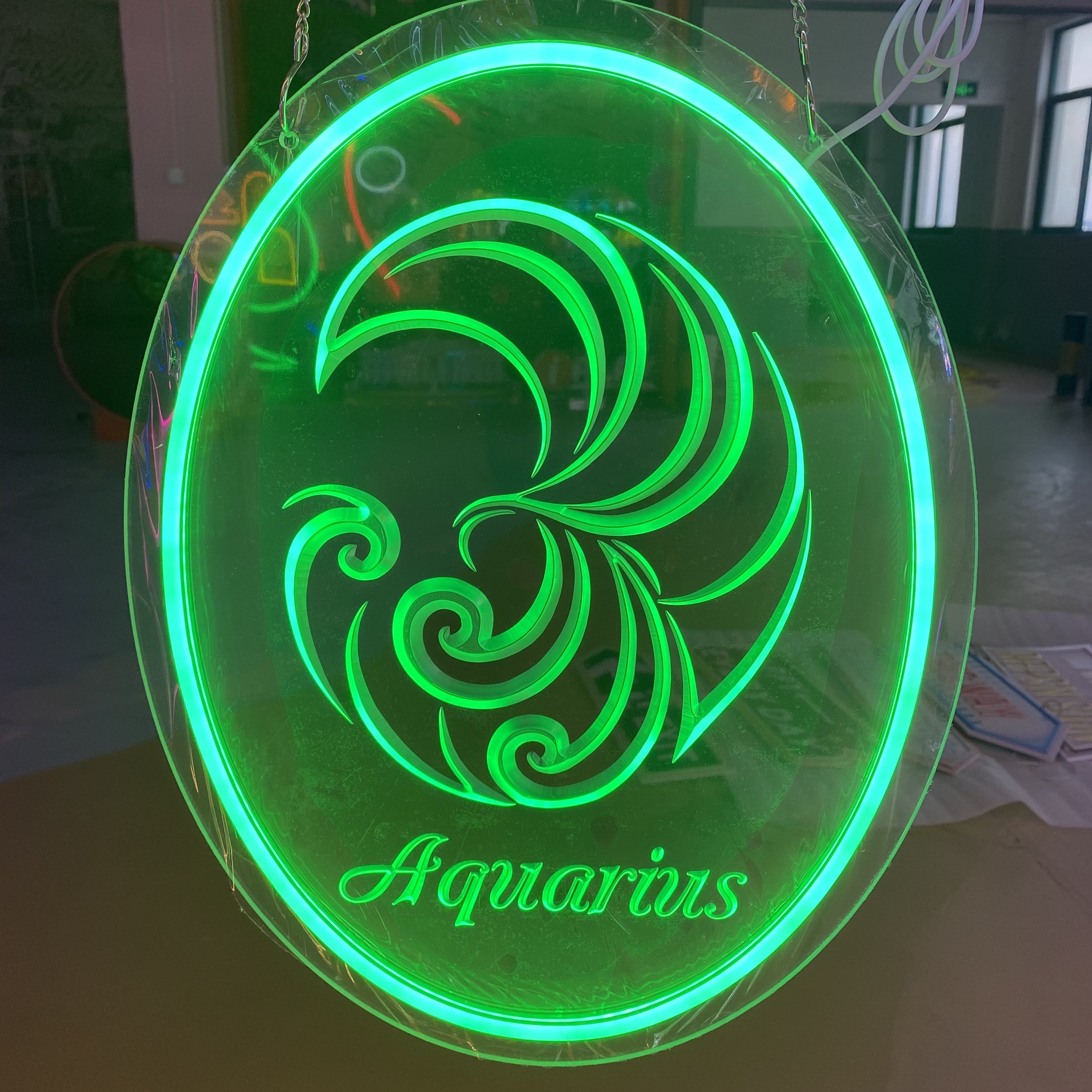 Aquarius Zodiac Sign Neon Light - Vibrant Astrology Wall Art, Customizable Home Decor, Perfect Gift for Horoscope Lovers and Unique Space Accent