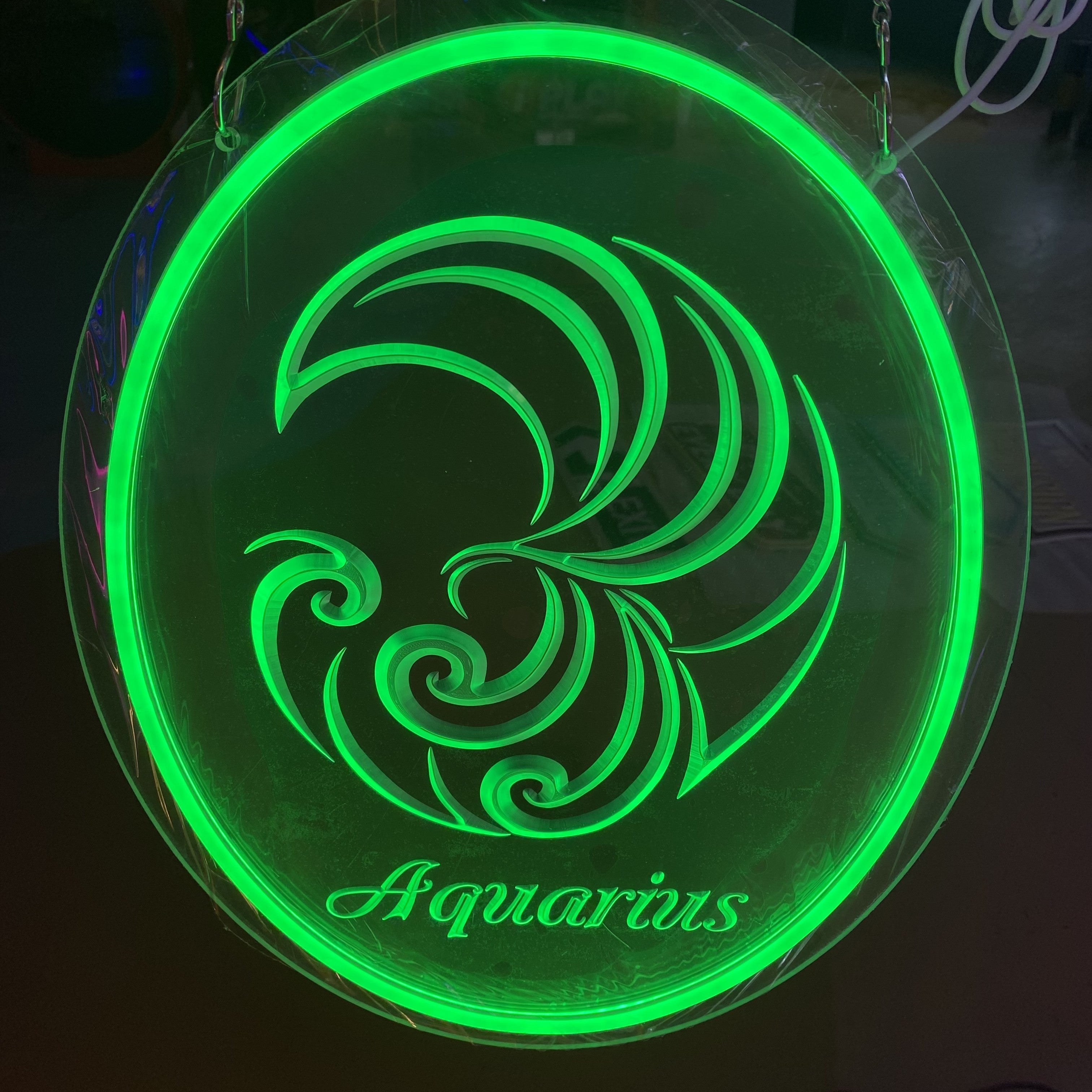 Aquarius Zodiac Sign Neon Light - Vibrant Astrology Wall Art, Customizable Home Decor, Perfect Gift for Horoscope Lovers and Unique Space Accent