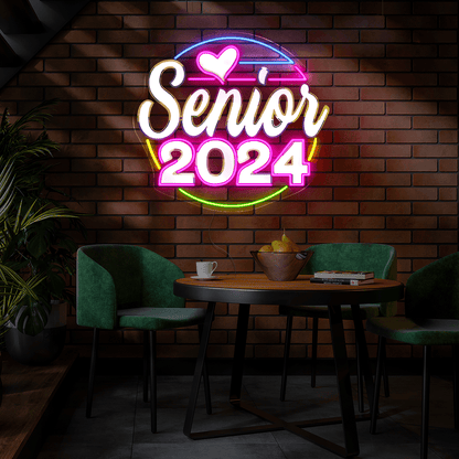 Senior 2024 Artwork Neon Sign