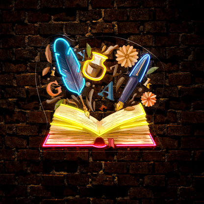 Back To School Artwork Neon Sign
