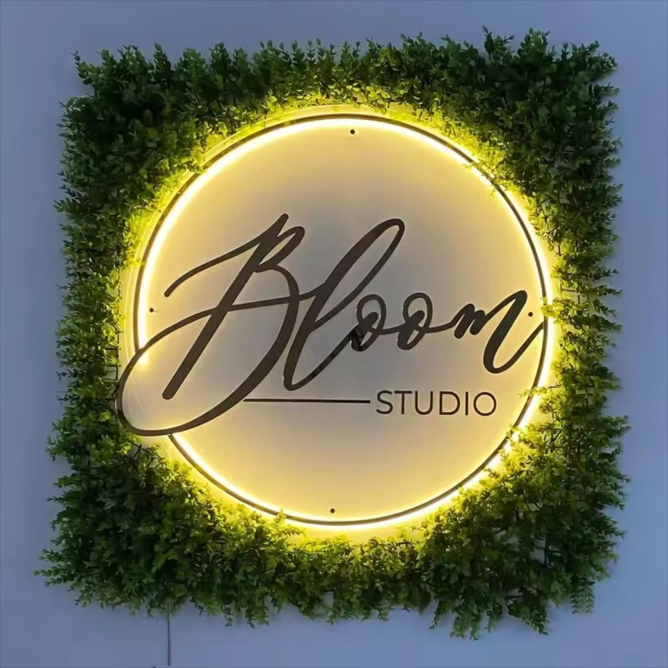 Custom Backlit LED Business Sign – Personalized Illuminated Wall Sign for Storefront, Office, Salon, Café, or Retail Shop – Acrylic Lighted Logo Sign for Indoor Branding and Advertising