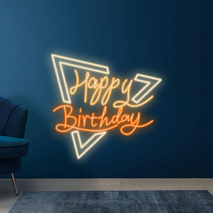 Vibrant Birthday Glow Light, Elevate your birthday décor with this eye-catching neon sign that adds a festive touch to any space